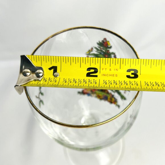 Spode Christmas Tree Vintage Wine Glasses Holiday Goblets Gold Trim 12 oz 4pcs - Picture 12 of 12